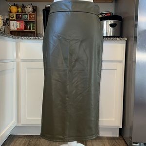 Forever 21 Olive Midi Skirt